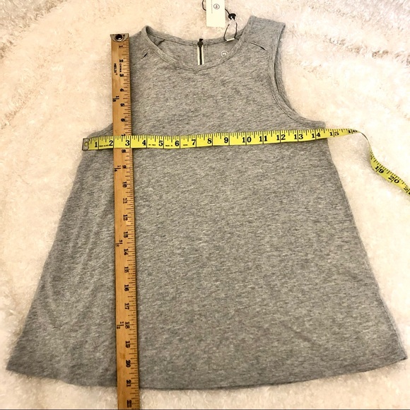 NWT Adriano Goldschmied Cotton gray sleeveless top back zipper a line bell - Picture 6 of 6